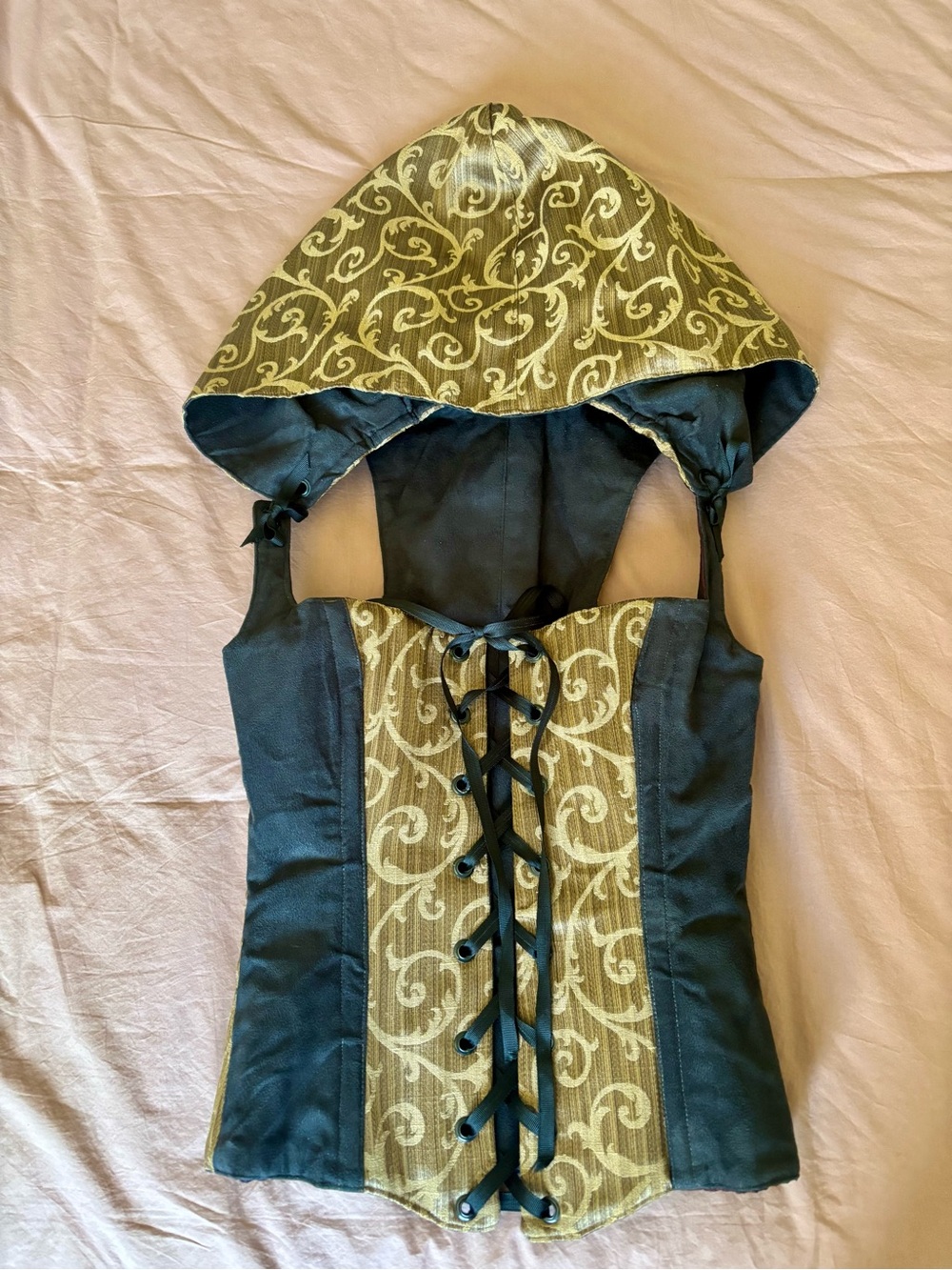 Hooded Lace-Up Corset